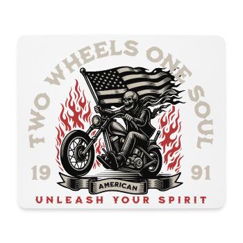 Biker Patriot American Fury - Mousepad (Querformat) - Weiß - Vorne
