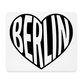 Faute de frappe du cœur de Berlin - Tapis de souris (format paysage) - blanc - Devant