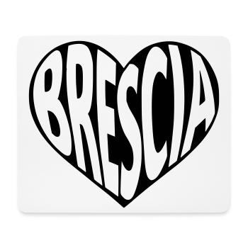 Typographie du cœur de Brescia - Tapis de souris (format paysage) - blanc - Devant