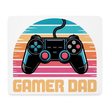 Dad Gamer Video Games Gaming Father's Day Geek - Mouse Pad (horizontal) - white - Front