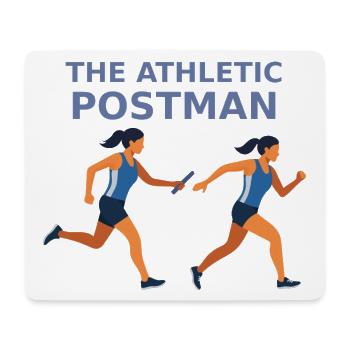 Athletischer Postbote Staffellauf - Mousepad (Querformat) - Weiß - Vorne