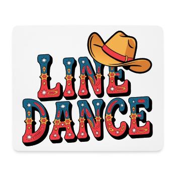 Lone Dance Cowboy Text mit Hut - Mousepad (Querformat) - Weiß - Vorne