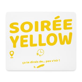 Soirée Yellow ! Soirées culte de Brice - Tapis de souris (format paysage) - blanc - Devant