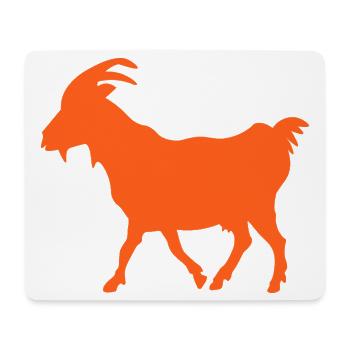 Ziege orange GOAT - Mousepad (Querformat) - Weiß - Vorne