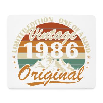 1986 Vintage Retro Birthday Gift - Mouse Pad (horizontal) - white - Front