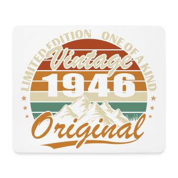 1946 Vintage Retro Birthday Gift - Mouse Pad (horizontal) - white - Front