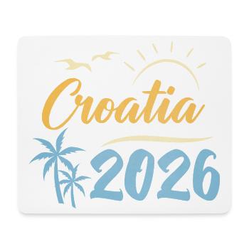 Croatia 2026 - Mousepad (Querformat) - Weiß - Vorne