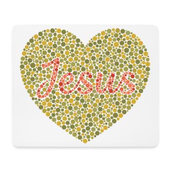 Jesus liebt dich | Glaube | Geschenk - Mousepad (Querformat) - Weiß - Vorne