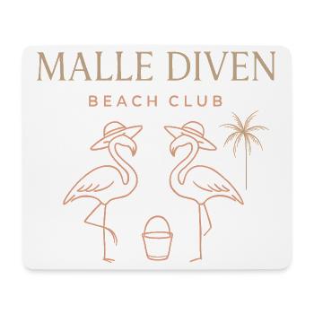 Malle Diven Beach Club Flamingo Mallorca Party - Mouse Pad (horizontal) - white - Front