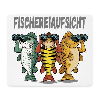  Fischereiaufsicht Lustige Angler Fische Mit - Mousepad (Querformat) - Weiß - Vorne