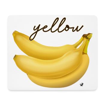 Illustration de trois bananes jaunes avec inscription - Tapis de souris (format paysage) - blanc - Devant