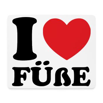 I love feet - Mouse Pad (horizontal) - white - Front