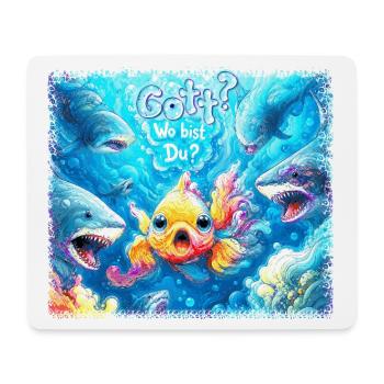 Tiefsee Suche nach christlichen Antworten - Mousepad (Querformat) - Weiß - Vorne