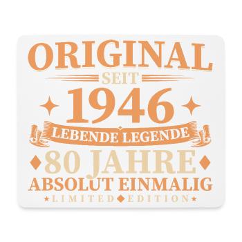 Original 1946 Jahrgang geboren 80. Geburtstag - Mousepad (Querformat) - Weiß - Vorne