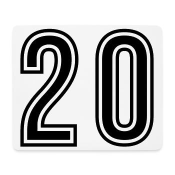 20 Number Symbol - Mouse Pad (horizontal) - white - Front
