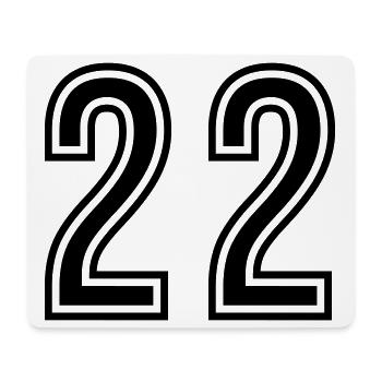 22 Number Symbol - Mouse Pad (horizontal) - white - Front
