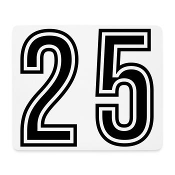 25 Symbole numérique - Tapis de souris (format paysage) - blanc - Devant