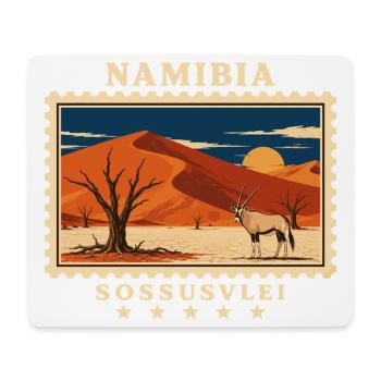 Namibia Sossusvlei Vintage Travel Brand - Mouse Pad (horizontal) - white - Front
