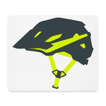 Enduro Bicycle Helmet Graphic - Mouse Pad (horizontal) - white - Front