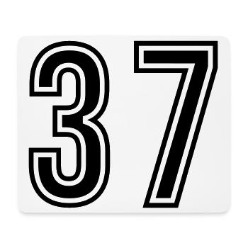 37 Zahl symbol - Mousepad (Querformat) - Weiß - Vorne