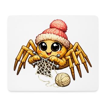 Spider Knitting - Mouse Pad (horizontal) - white - Front