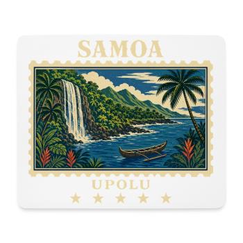 Marque de voyage vintage Samoa Upolu - Tapis de souris (format paysage) - blanc - Devant