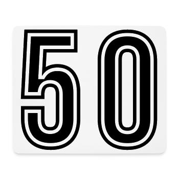 50 Number Symbol - Mouse Pad (horizontal) - white - Front