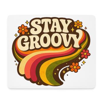 Reste Groovy Rainbow - Tapis de souris (format paysage) - blanc - Devant