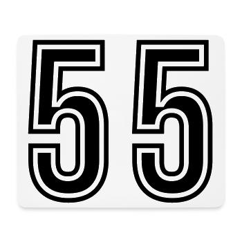 55 Number Symbol - Mouse Pad (horizontal) - white - Front