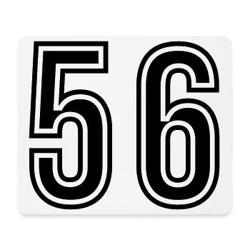 56 Symbole numérique - Tapis de souris (format paysage) - blanc - Devant