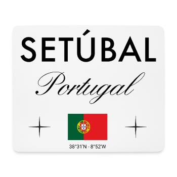 Setubal Portugal Koordinaten Reise Souvenir - Mousepad (Querformat) - Weiß - Vorne