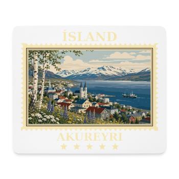 Island Akureyri Vintage Reisemarke - Mousepad (Querformat) - Weiß - Vorne