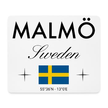 Malmö Sweden Coordinates Travel Souvenir - Mouse Pad (horizontal) - white - Front