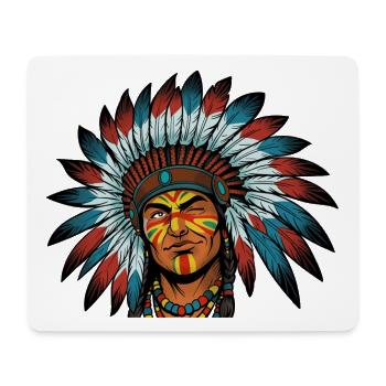 The relaxed chief - Mouse Pad (horizontal) - white - Front
