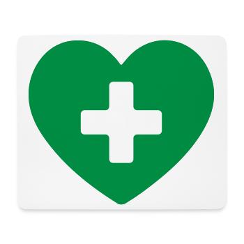 Icône Medical Heart Cross Healthcare - Tapis de souris (format paysage) - blanc - Devant