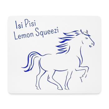 Isi Pisi Lemon Squeezi Blue par Maison Bichon - Tapis de souris (format paysage) - blanc - Devant