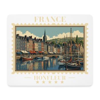 Frankreich Honfleur Vintage Reisemarke - Mousepad (Querformat) - Weiß - Vorne