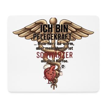 Pflegekraft Humor Schwarz Kaffee - Mousepad (Querformat) - Weiß - Vorne