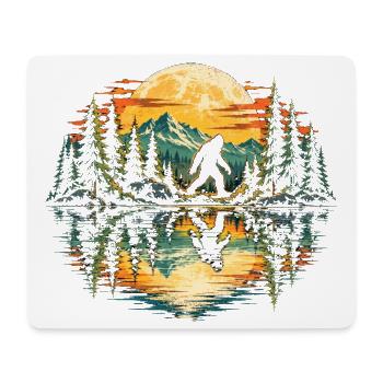 Bigfoot Mountain Lake Sonnenuntergangsnatur - Mousepad (Querformat) - Weiß - Vorne