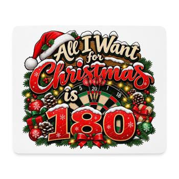 Weihnachten Dart 180 weihnachtliches Dart Motiv  - Mousepad (Querformat) - Weiß - Vorne