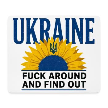 Ukraine FAFO Sonnenblume – Kühne Aussage - Mousepad (Querformat) - Weiß - Vorne