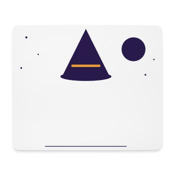 Mondschein Hexenhut Magie - Mousepad (Querformat) - Weiß - Vorne