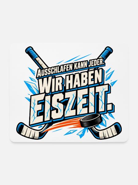 Eishockey Hobbyspieler Eiszeit Humor Spruch - Mousepad (Querformat) - Weiß