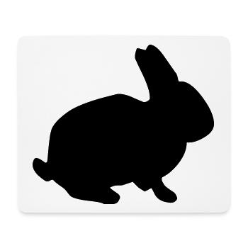 Bunny - Tapis de souris (format paysage) - blanc - Devant