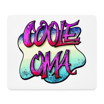 Coole Oma Grafiti Text handgezeichnet - Mousepad (Querformat) - Weiß - Vorne