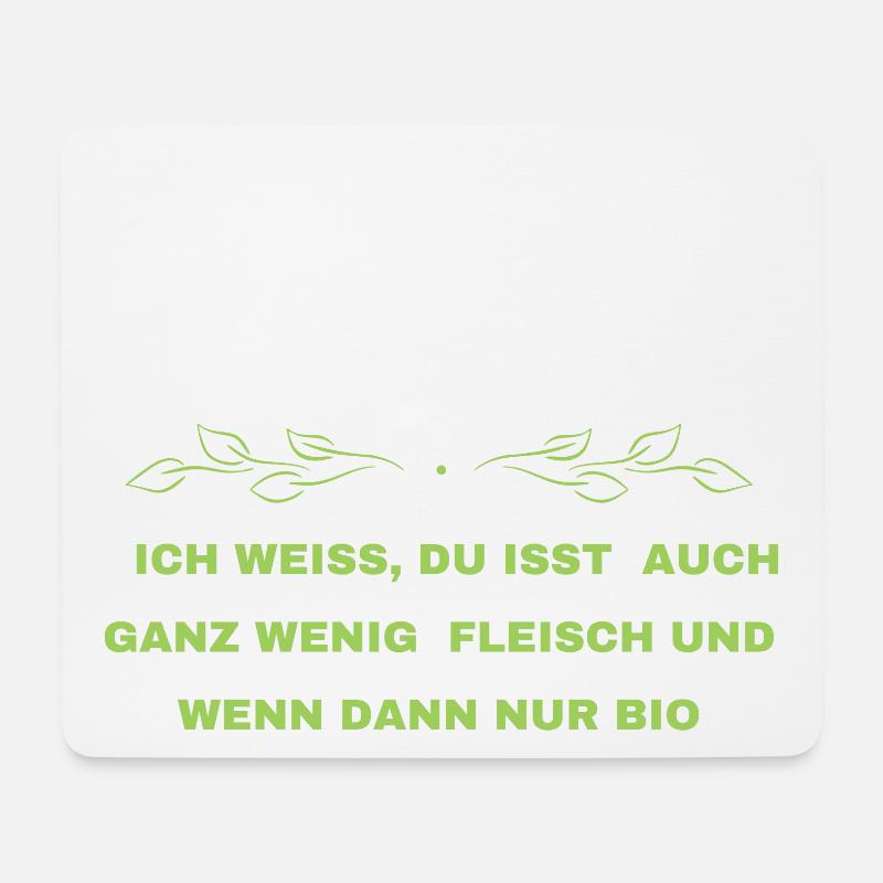 Ich bin vegan - Die Standard-Reaktion darauf - Mousepad (Querformat) - Weiß