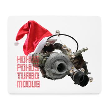 HOKUS POKUS TURBO MODUS! Dein xmas-Turbolader! - Mousepad (Querformat) - Weiß - Vorne