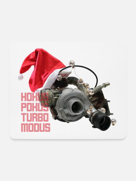 HOKUS POKUS TURBO MODUS! Dein xmas-Turbolader! - Mousepad (Querformat) - Weiß