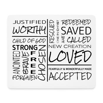 Identity in Christ - Mouse Pad (horizontal) - white - Front