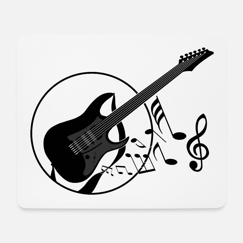 Gitarre - Mousepad (Querformat) - Weiß